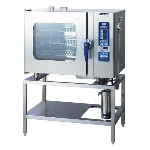 SCOS-610RL-L(R) 【ニチワ電機】電気スチームコンベクションオーブン 架台付 幅1035×奥行655×高さ1395mm (50/60Hz)