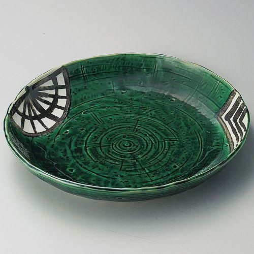 織部浪漫丸大盛鉢 φ30.5×4.7cm 172-099