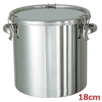 18-8 密閉容器 (キャッチクリップ式) 手付 CTH 18cm