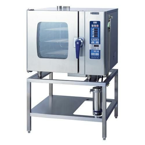 SCOS-61RL-L(R) 【ニチワ電機】電気スチームコンベクションオーブン 架台付 幅900×奥行800×高さ1395mm (50/60Hz)