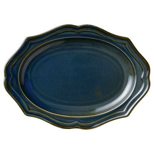 ヘルシンキブルーナマコ23cm楕円皿 24.5×17.2×2.5cm 461-139