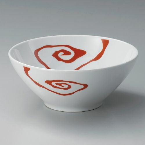 白釉赤雲竜21cm大丼 φ20.5×8.5cm 308-109