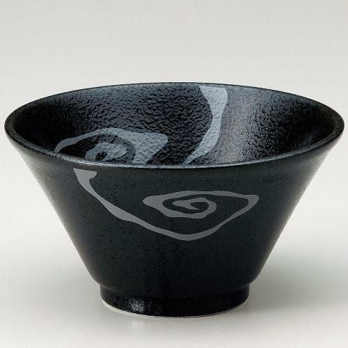 黒耀雲竜深口切立6.3丼 φ19×10.3cm 603-299