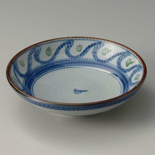 青海波7.5めん皿 φ22.5×6.2cm 299-029