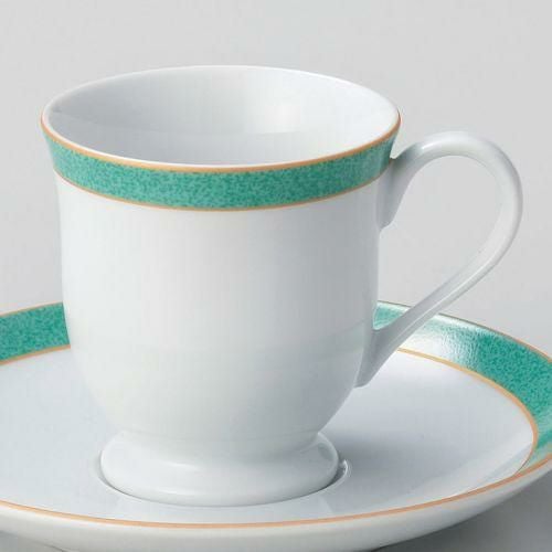 エメラルドグリーンコーヒー碗 (碗のみ)φ7×7.4cm(160cc) 544-079