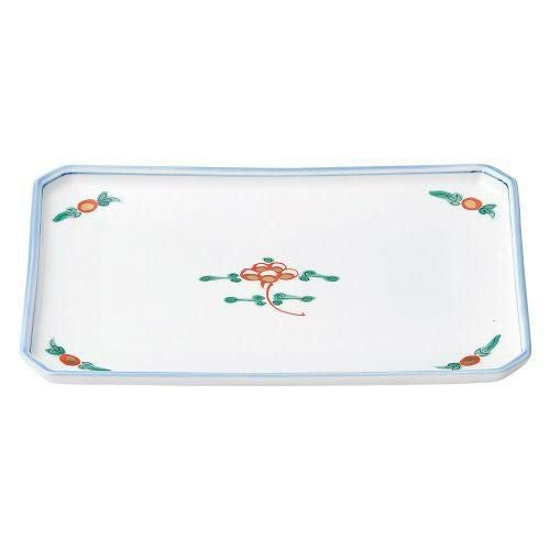 錦宝来焼物皿 21.6×14.5×2.8cm 440-119