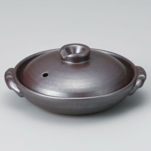 鉄釉5号陶板 18.5×φ15.5×7cm(身3.5cm) 387-119