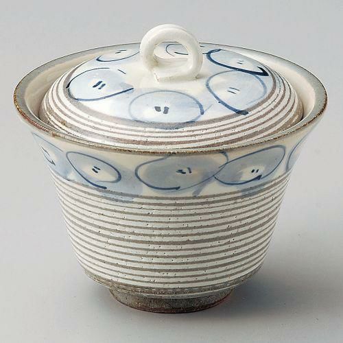 粉引削りゴス絵蓋物 φ11.5×10.2cm 111-069