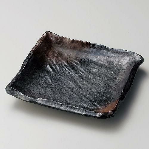 金茶吹匠19cm皿 18.6×18.8×3.8cm 186-339