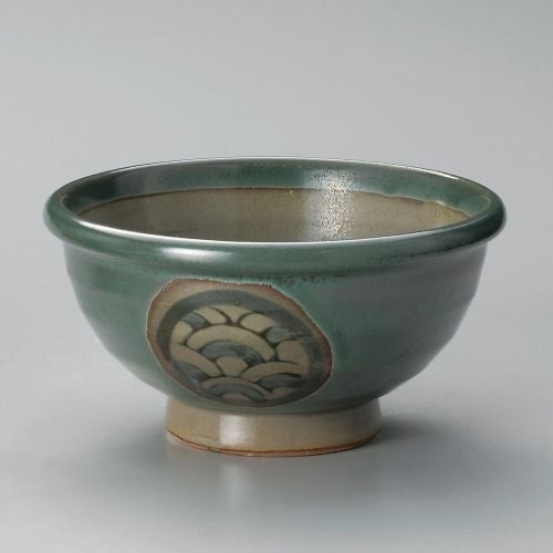 織部波丸紋玉渕5.8丼 φ18×9.3cm 311-079