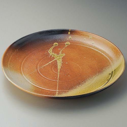 古信楽14.0丸皿 φ42×4.5cm 169-159