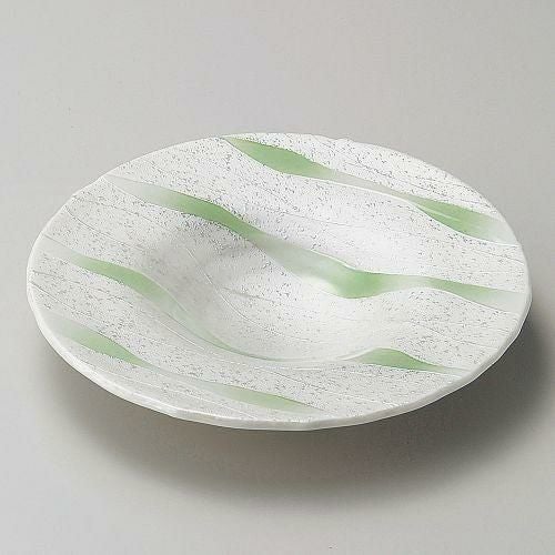 ラスターヒワ筋和皿 21.3×3.2cm 200-059