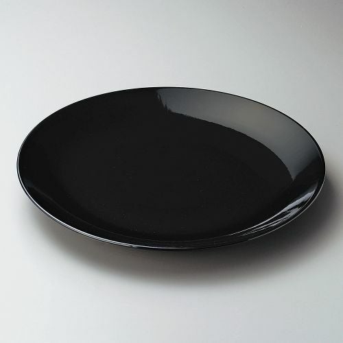 黒釉12号丸皿 φ37×4.5cm 233-059