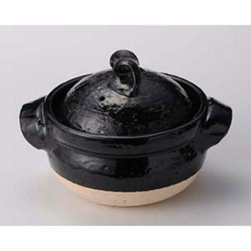 黒釉三合御飯鍋 29×20×19cm 384-239