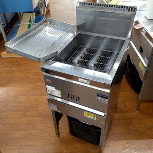 KITAZAWAフライヤー　北沢　業務用　LPガス　2015年 中古】一槽フライヤー 北澤産業 KFE-50-T 幅500×奥行600×高さ830 都市