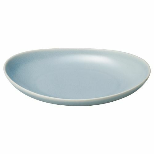 ナチュラル貫入グレーオーバルプレート 21.8×18×3.5cm 521-619