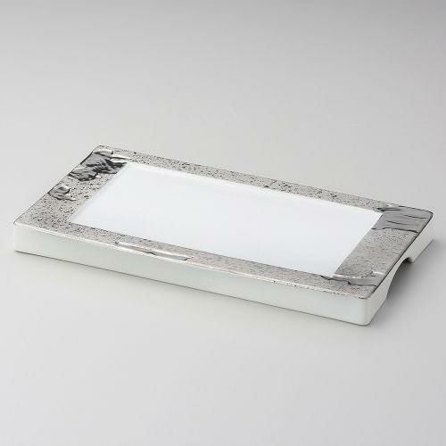 渕プラチナ長角皿 28×15.2×2.2cm 140-049