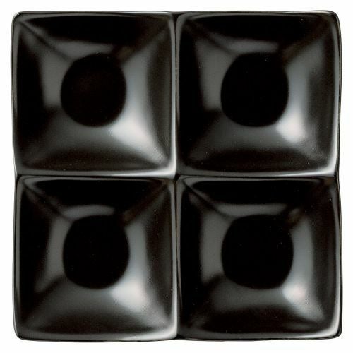 スタイル黒4P角鉢 16×16×4cm 474-229
