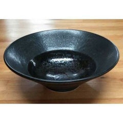 TB 黒ちぢれ釉 溜り輪二重8.0寸深鉢/5入