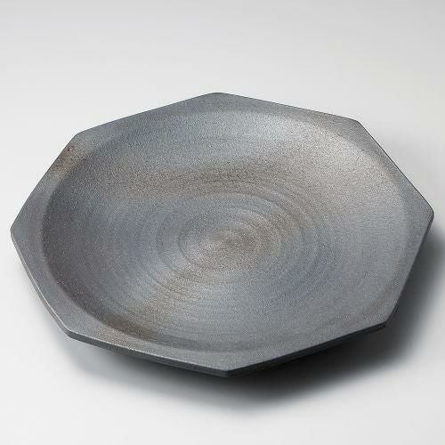 黒銀彩13.0八角皿 39.5×39.5×5cm 164-019