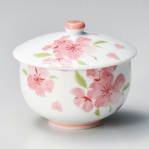 里桜ピンク蓋付煎茶 φ8.7×7.8cm(220cc)/367-059