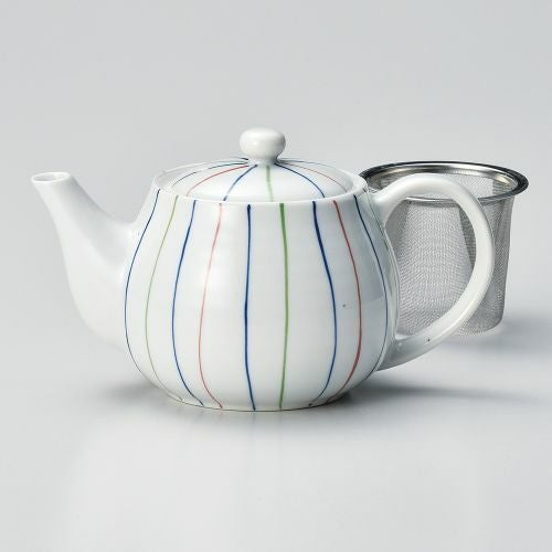 三色ラインポット(カップアミ) φ11×10.5cm(450cc) 372-129