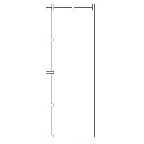 「白無地 L字縫製付」 のぼり【N】