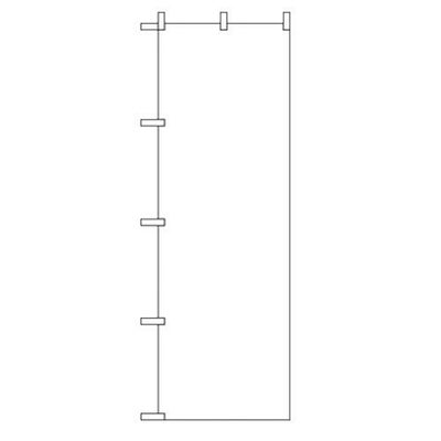 「白無地 L字縫製付」 のぼり【N】