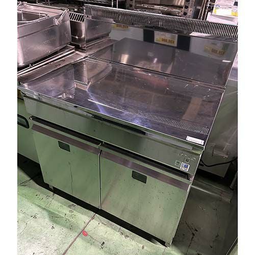 中古】二槽ガスフライヤー タニコー TGFL-A87CW 幅870×奥行600×高さ800