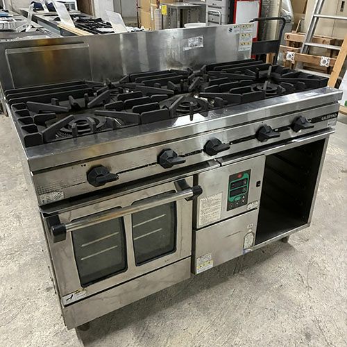 業務用/新品】【マルゼン】ガスレンジ 5口 コンベクションオーブン RGR