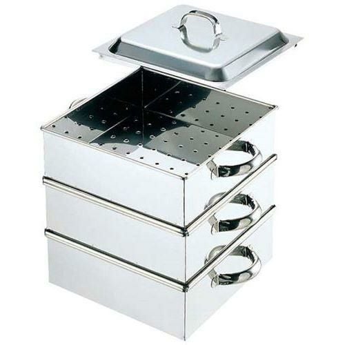 角蒸器 45cm 2段 18ー8 EBM