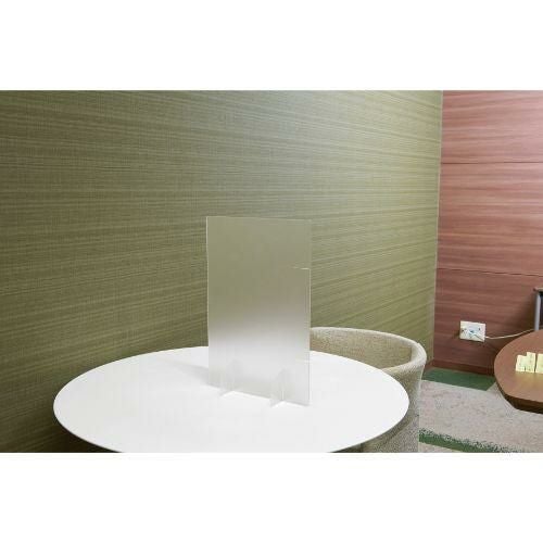 飛沫防止 パーティションボード2way (タテ・ヨコ兼用)  アクリル両面マット板 450×300mm えいむ