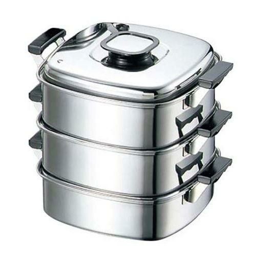 角蒸器 プレス 18-0 モモ 24cm 3段