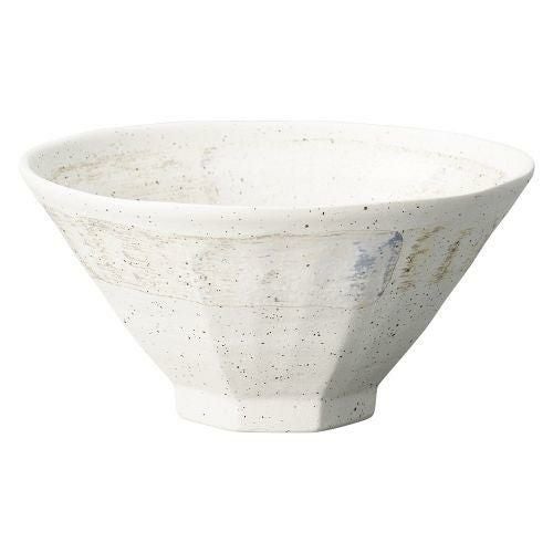 白御影白刷毛八角7.0丼 φ22×11.4cm(1700cc) 425-149