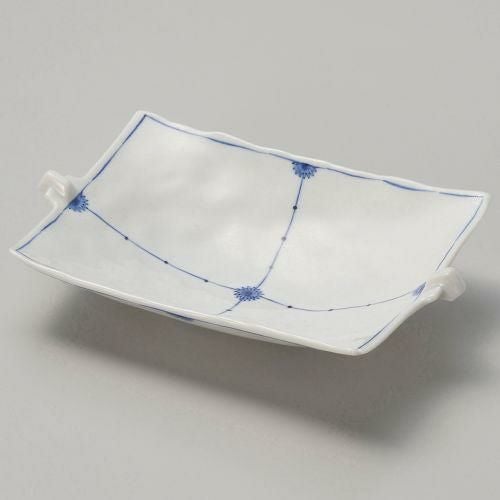 十文字小花耳付向付 19.5×12.5×4.2cm 043-249