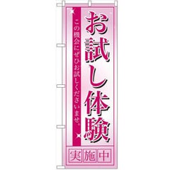 「お試し体験」 のぼり【N】【取寄商品】