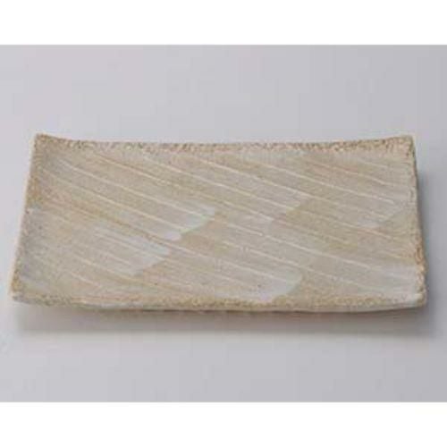 志野釉(手造り)9号長角皿 28×20×3.5cm 234-149