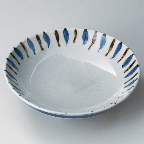 トチリ二色十草7.5メン皿 φ23×6cm 300-049