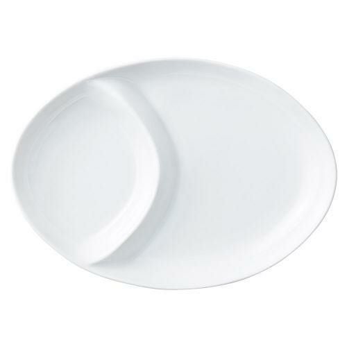 オーバルランチプレート 27×19×3.3cm 487-109