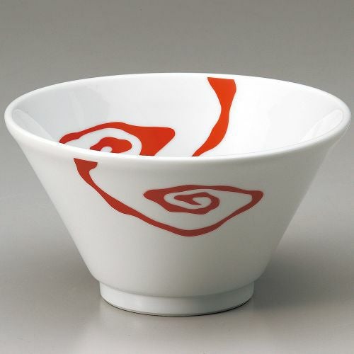 白釉赤雲竜深口切立6.3丼 φ19×10.3cm 603-269