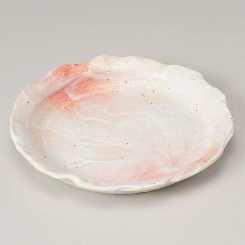 桜志野輪花8.0皿 φ24×3cm 198-149