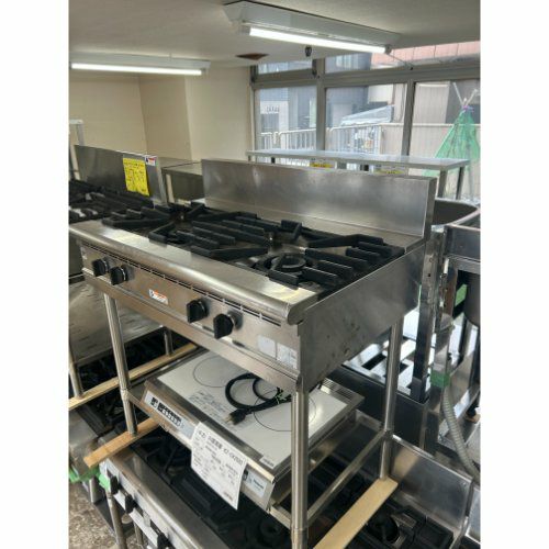 中古】外管式3口ガステーブル マルゼン MGT-0963CS 幅900×奥行600×高さ