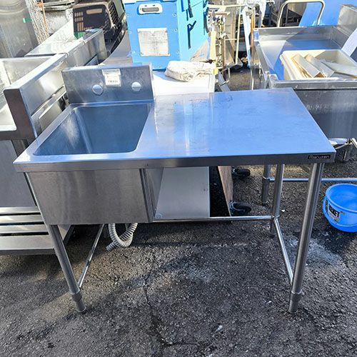中古】作業台 BGあり 幅850×奥行700×高さ840 【送料別途見積】【業務用