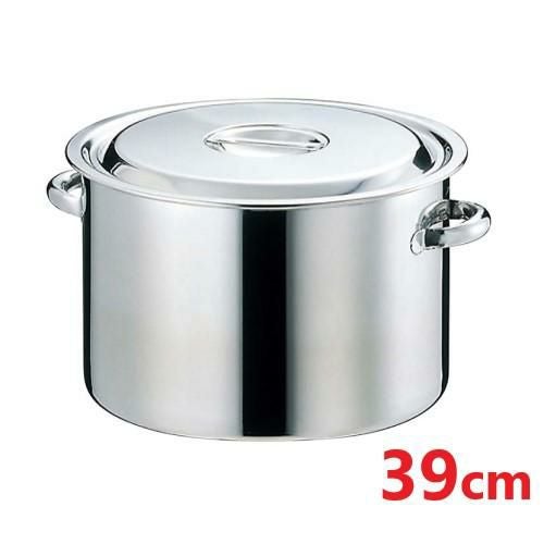 EBM 18-8 半寸胴鍋(目盛付)39cm 手付