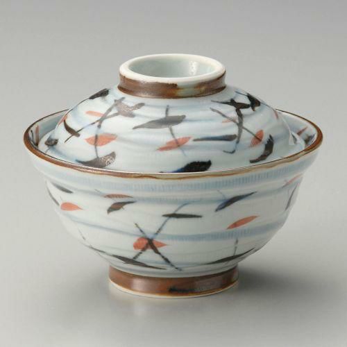 ヒワ釉二色笹蓋丼 φ15.4×11.1cm 341-169