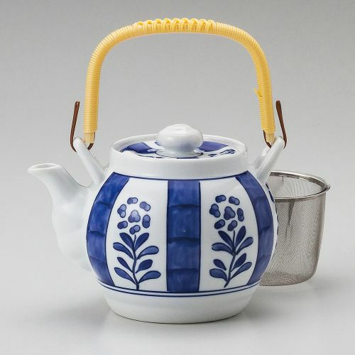 間取古染花8号土瓶(茶こし付) 1380cc 374-289