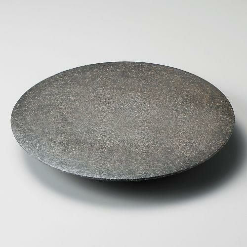 黒窯変5.5高台皿 φ18×3.2cm 206-208