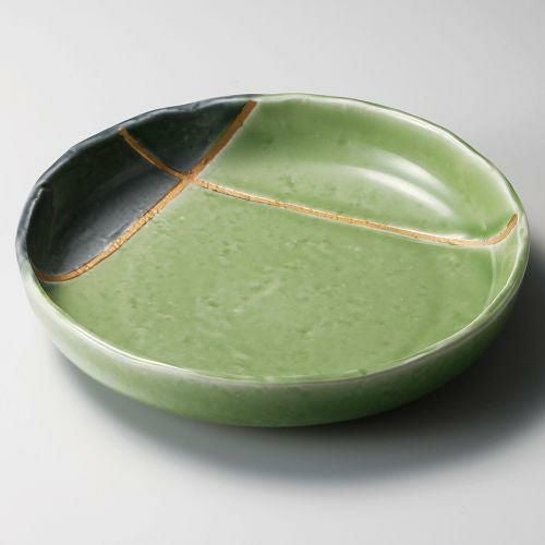 若草金彩22cm浅ボール φ21.8×4.5cm 301-089