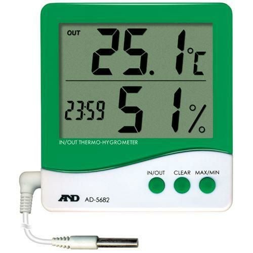 A&D 外部センサー付き温湿度計 AD-5682/小物送料対象
