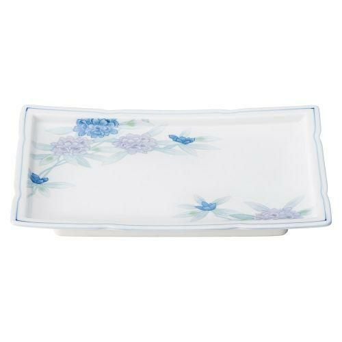 しゃくなげ焼物皿 21.5×14.3cm 440-729